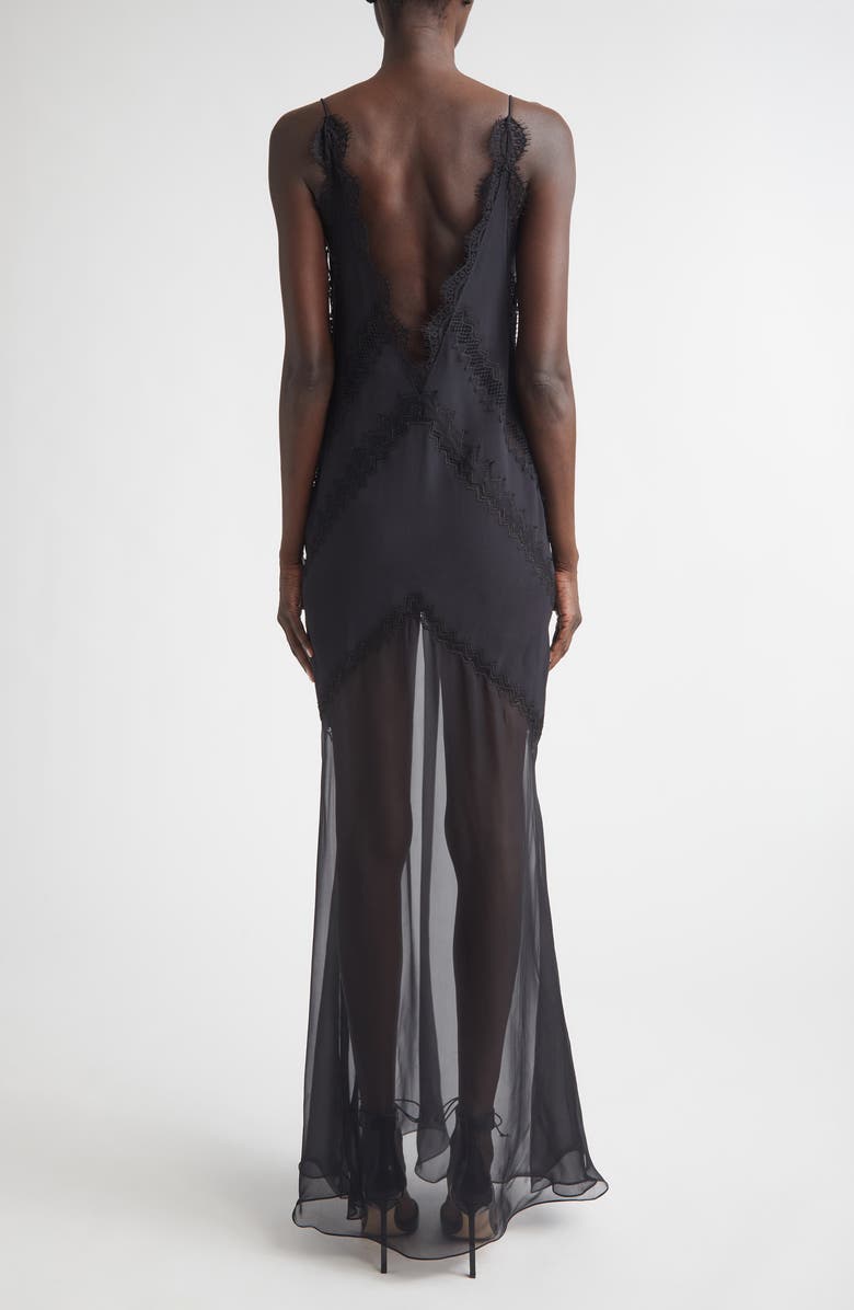 TOM FORD Enverse Satin Lace Slipdress, Alternate, color, Black