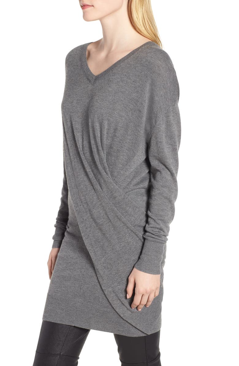 Trouvé Seamed Drape Sweater, Alternate, color, 