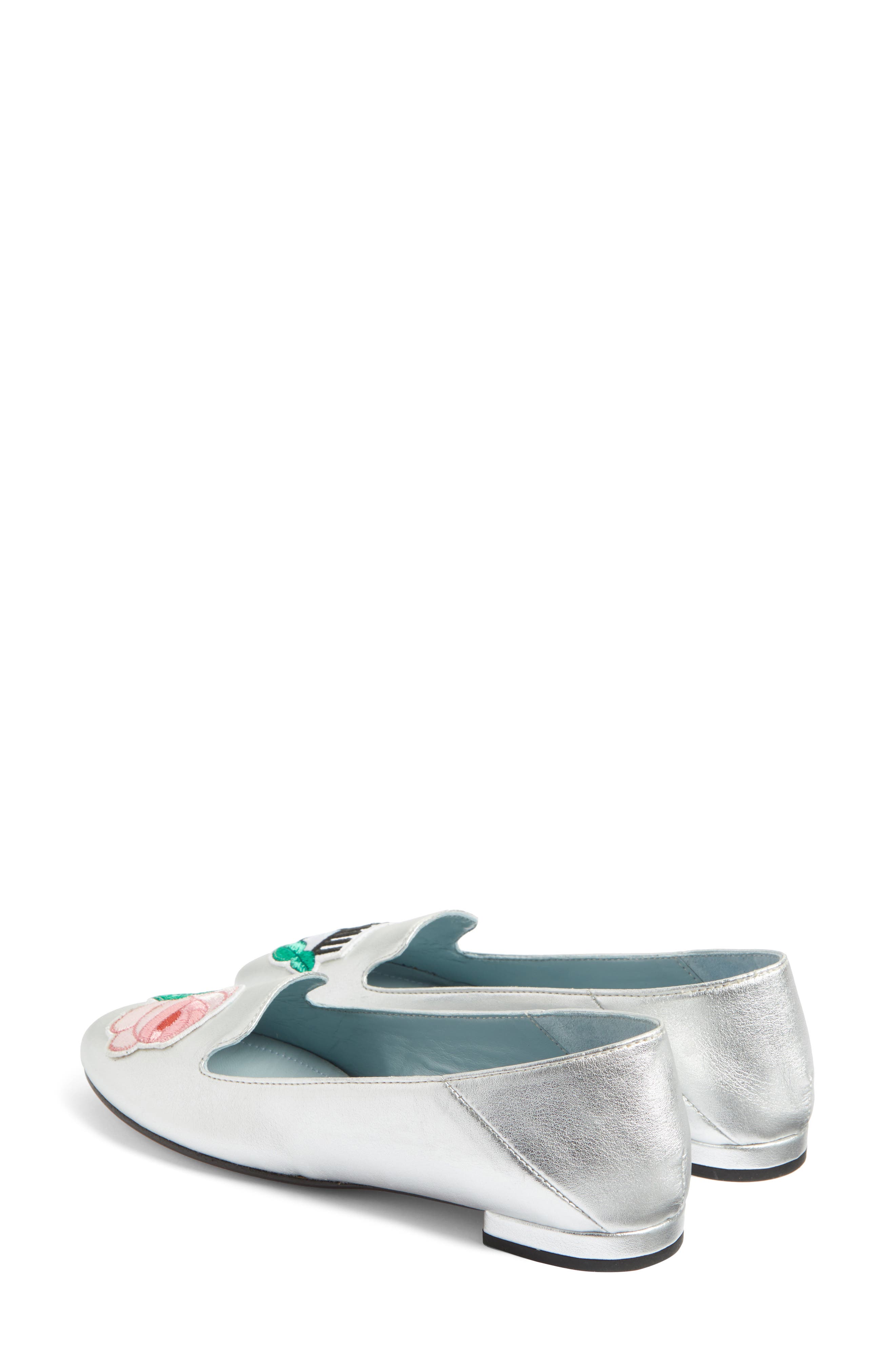 Flower Power Convertible Loafer Flat, Alternate, color, SILVER