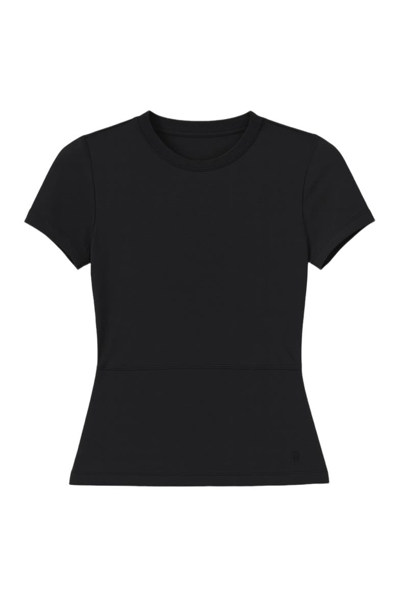 Tee with Built In Bra, Alternate, color, Black