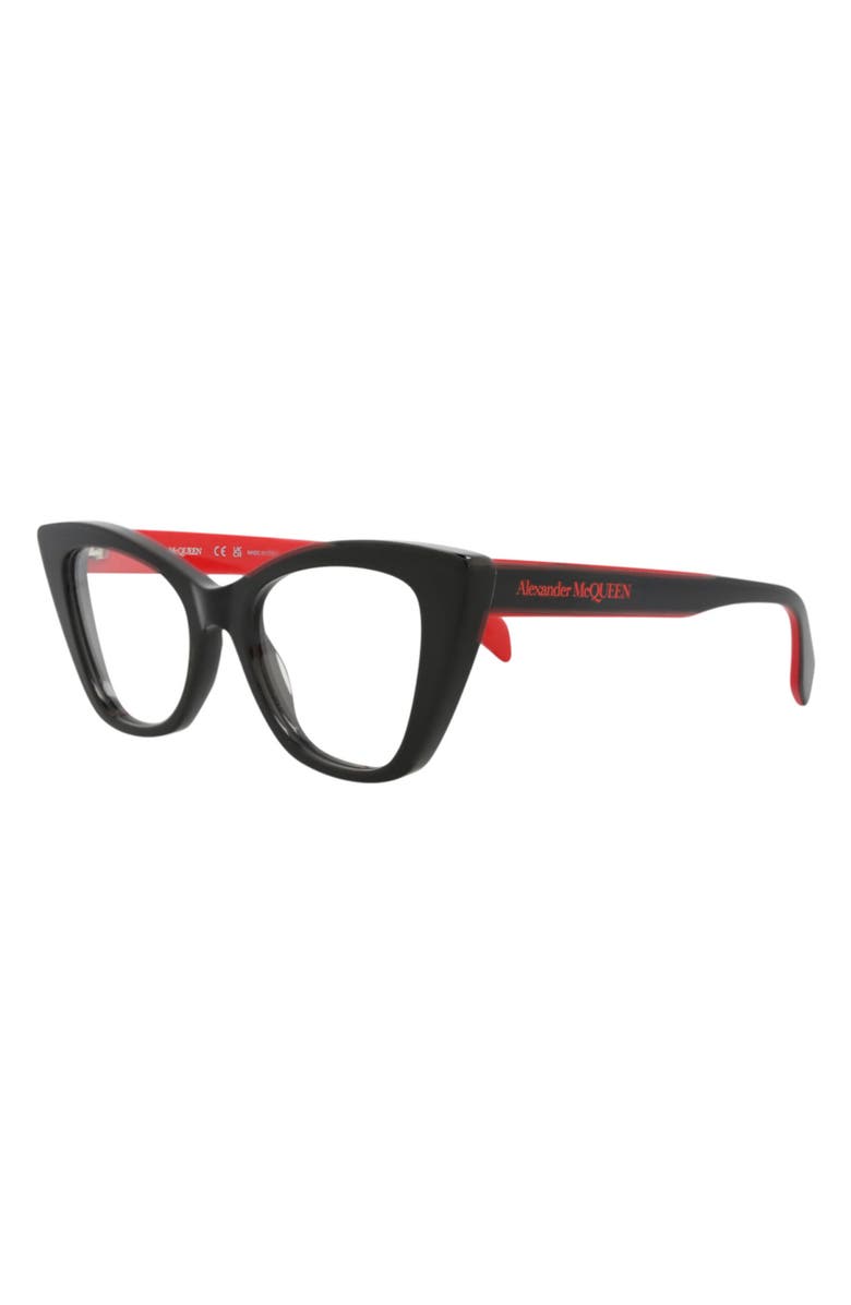 MCQ Optical Glasses, Alternate, color, Black Black Transparent
