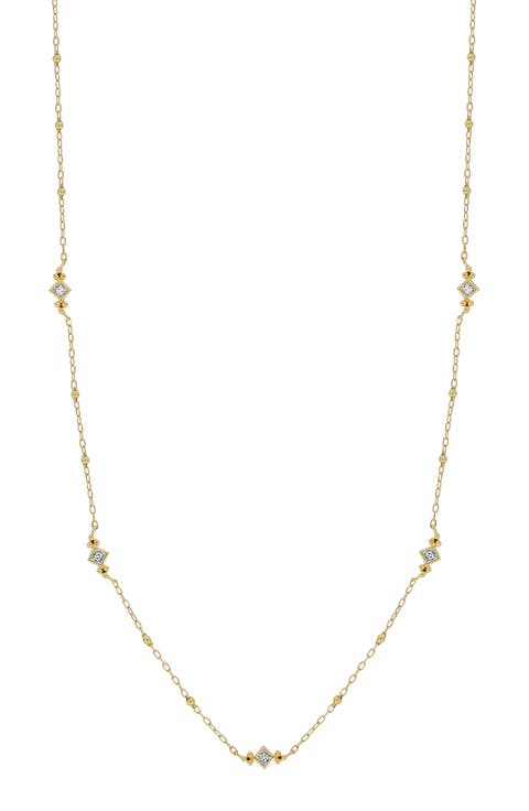 Mykonos Diamond Station Necklace
