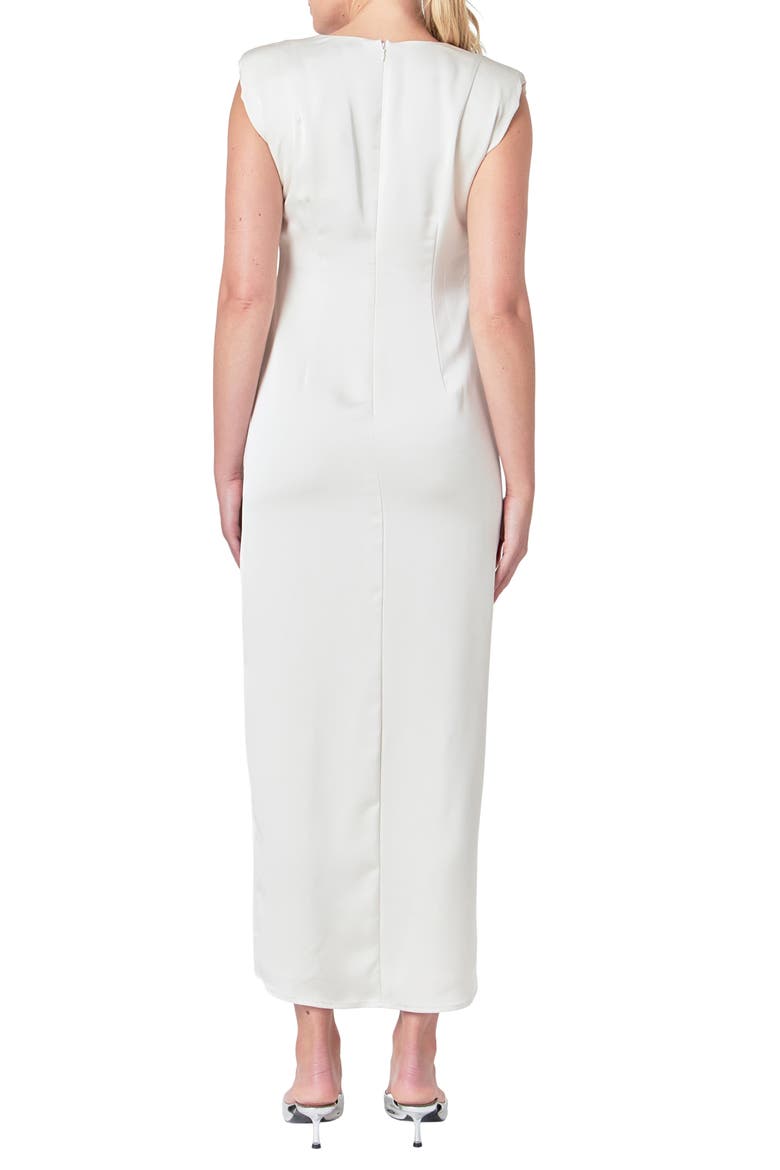 Deep V-Neck Maxi Dress, Alternate, color, CHAMPAGNE
