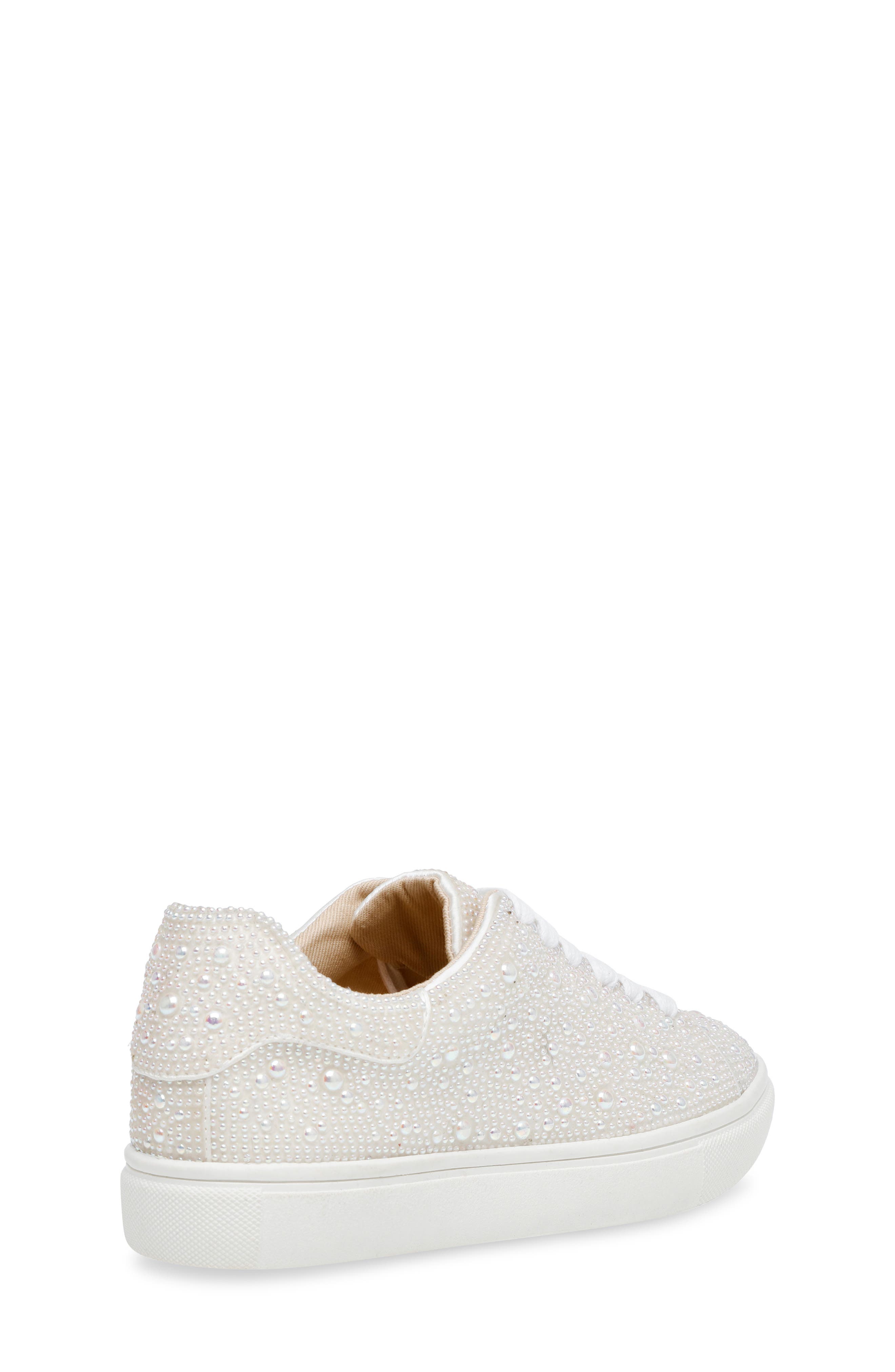 Sidny Crystal Sneaker, Alternate, color, PEARL