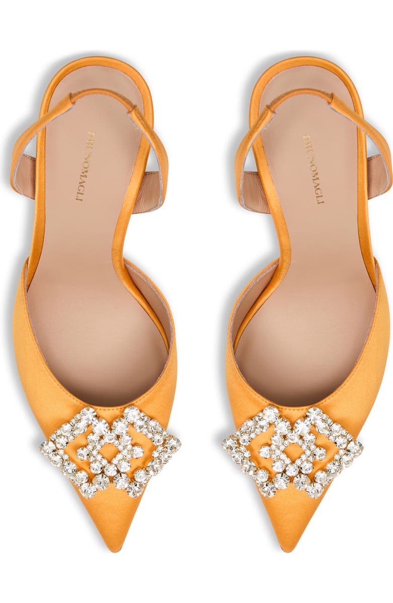 Bruno Magli Moda Slingback Pointed Toe Pump, Alternate, color, Orange Satin