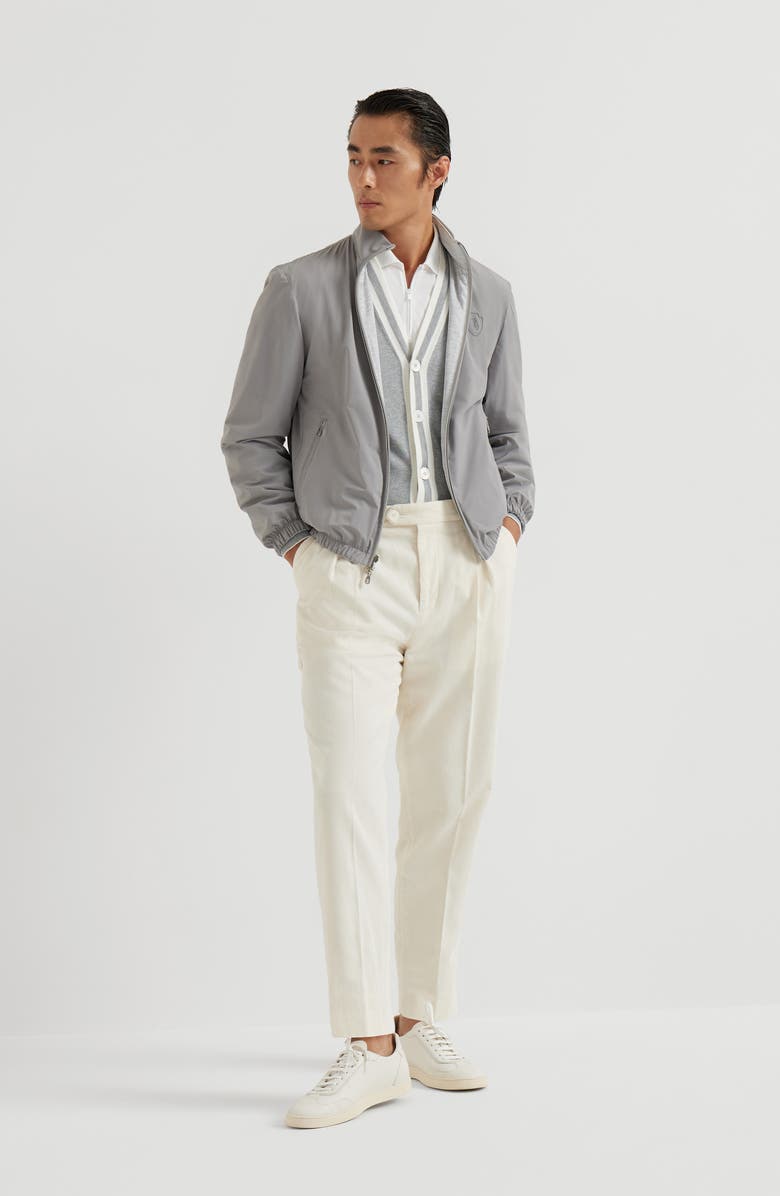 Brunello Cucinelli Trousers with tee holder, Alternate, color, Off-White