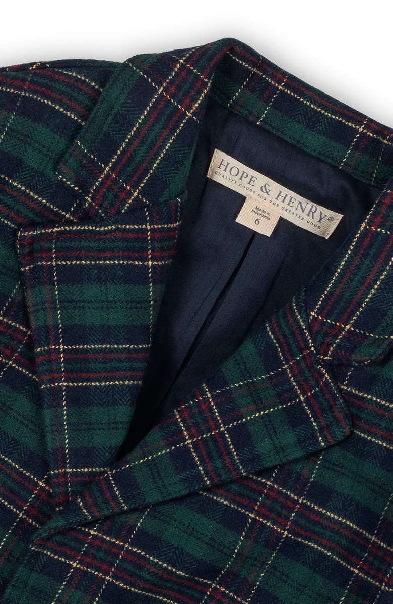 Hope & Henry Kids' Organic Brushed Cotton Suit Jacket, Alternate, color, Scottish Suit Plaid