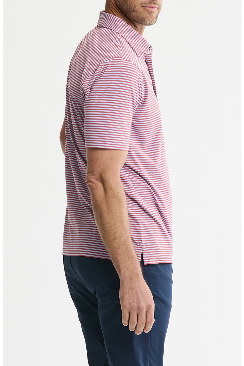 Performance Stripe Polo, Alternate, color, RED STRIPE