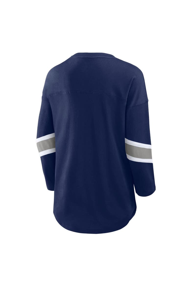 Women's Fanatics  Navy Dallas Cowboys Redzone Bling 3/4-Sleeve T-Shirt, Alternate, color, Navy