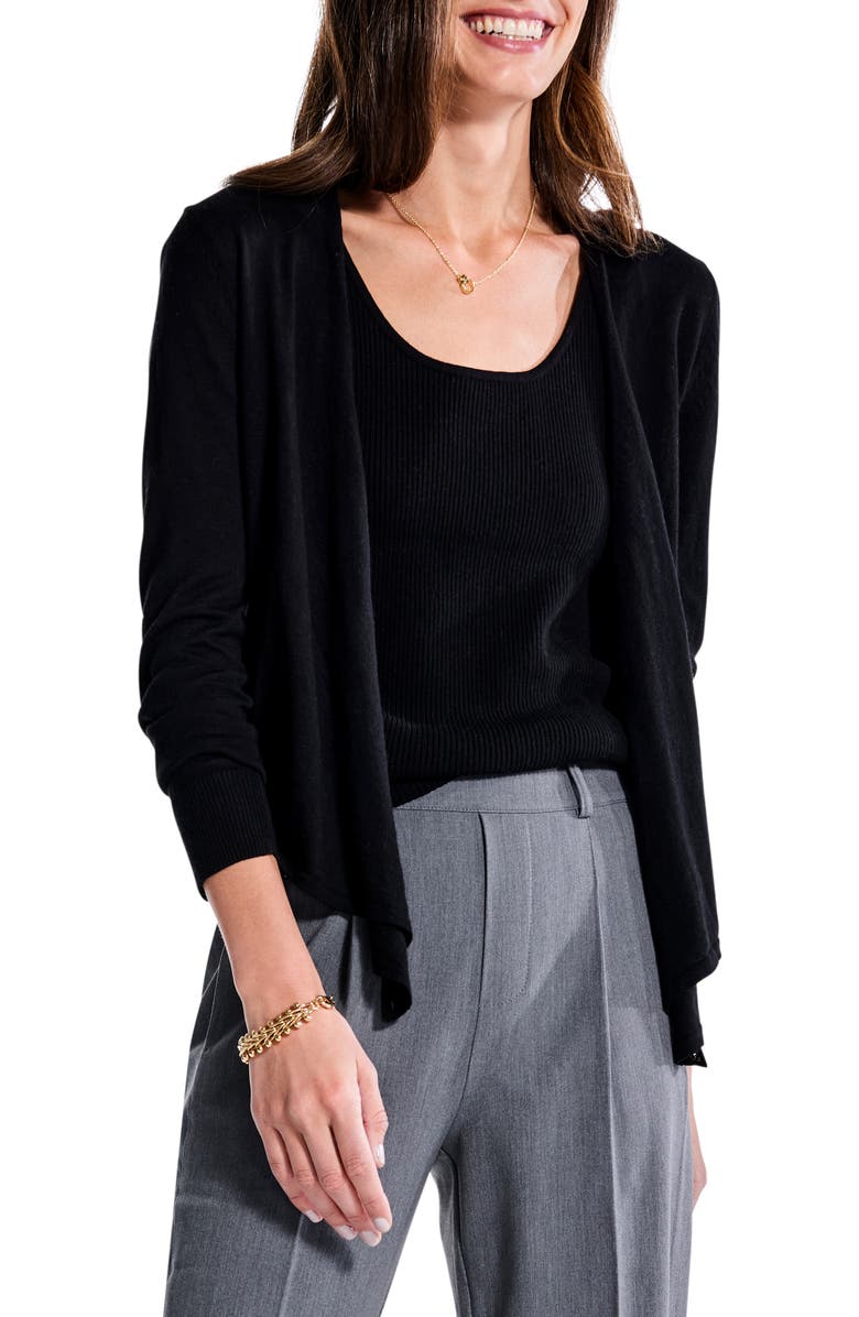 NIC+ZOE All Year 4-Way Convertible Cardigan, Main, color, Black Onyx