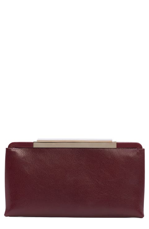 Supple Grained Leather Clutch