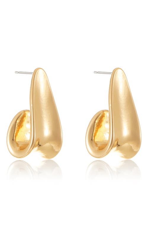Ettika Draped Concave Hoop Earrings In Gold