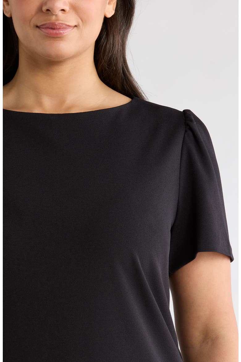 Colorblock Shift Dress, Alternate, color, BLACK/ LILY WHITE