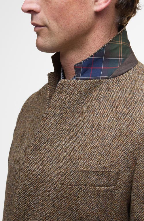 Barbour Firth Moons Wool Herringbone Sport Coat In Brown