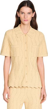 SANDRO Rhinestone cardigan