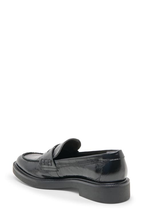 Dolce Vita Tiggy Loafers Midnight Crinkle Patent In Black