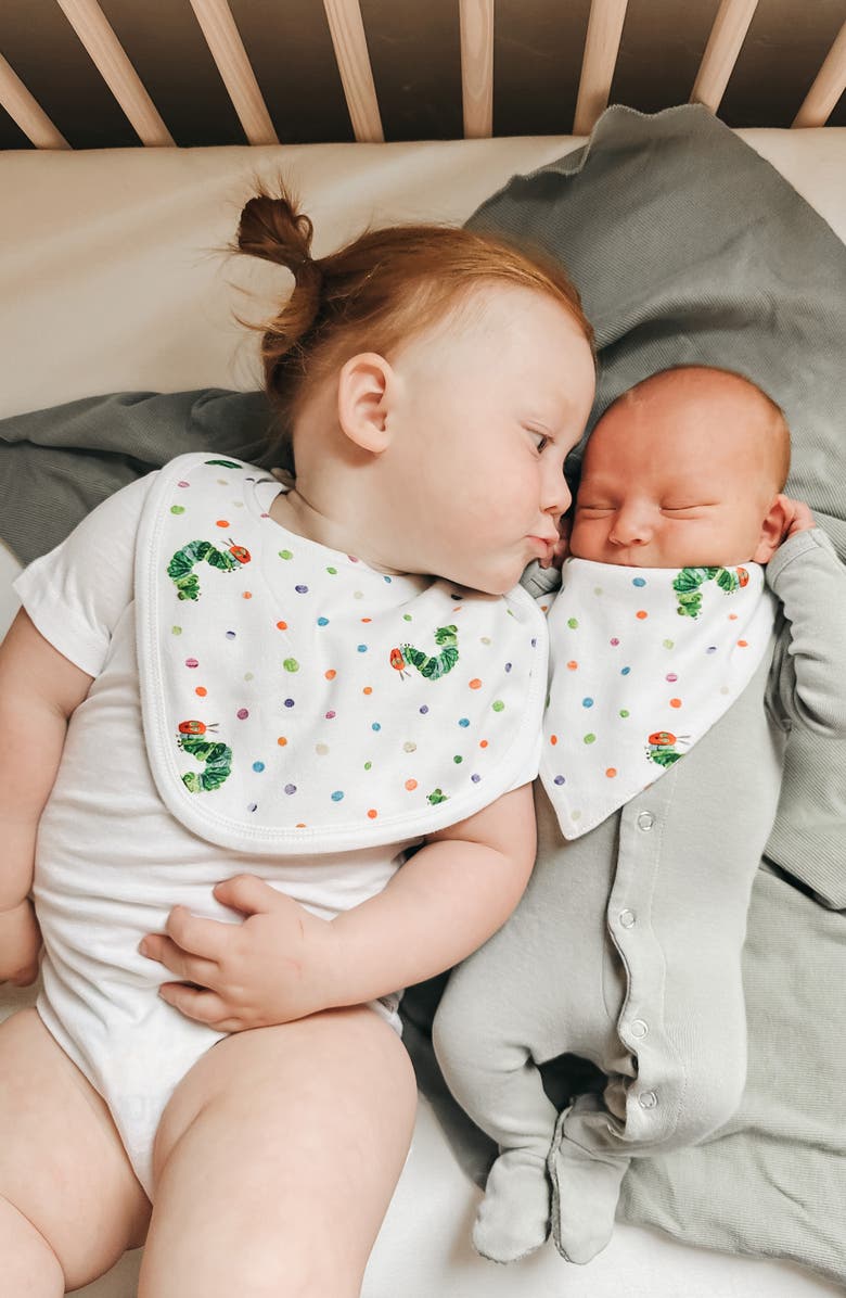 L'ovedbaby Assorted 3-Pack Organic Cotton Bandana Bibs, Alternate, color, White Multi