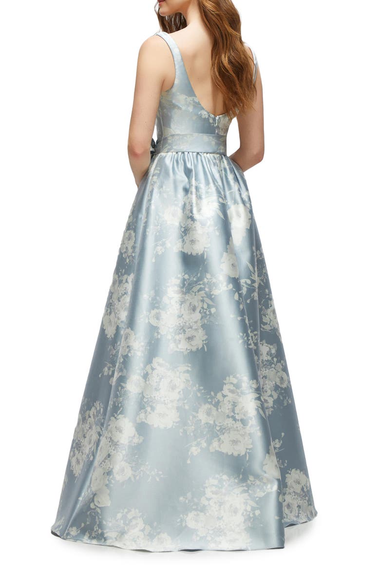 Floral Satin Twill Gown, Alternate, color, SERAPHINA FLORAL