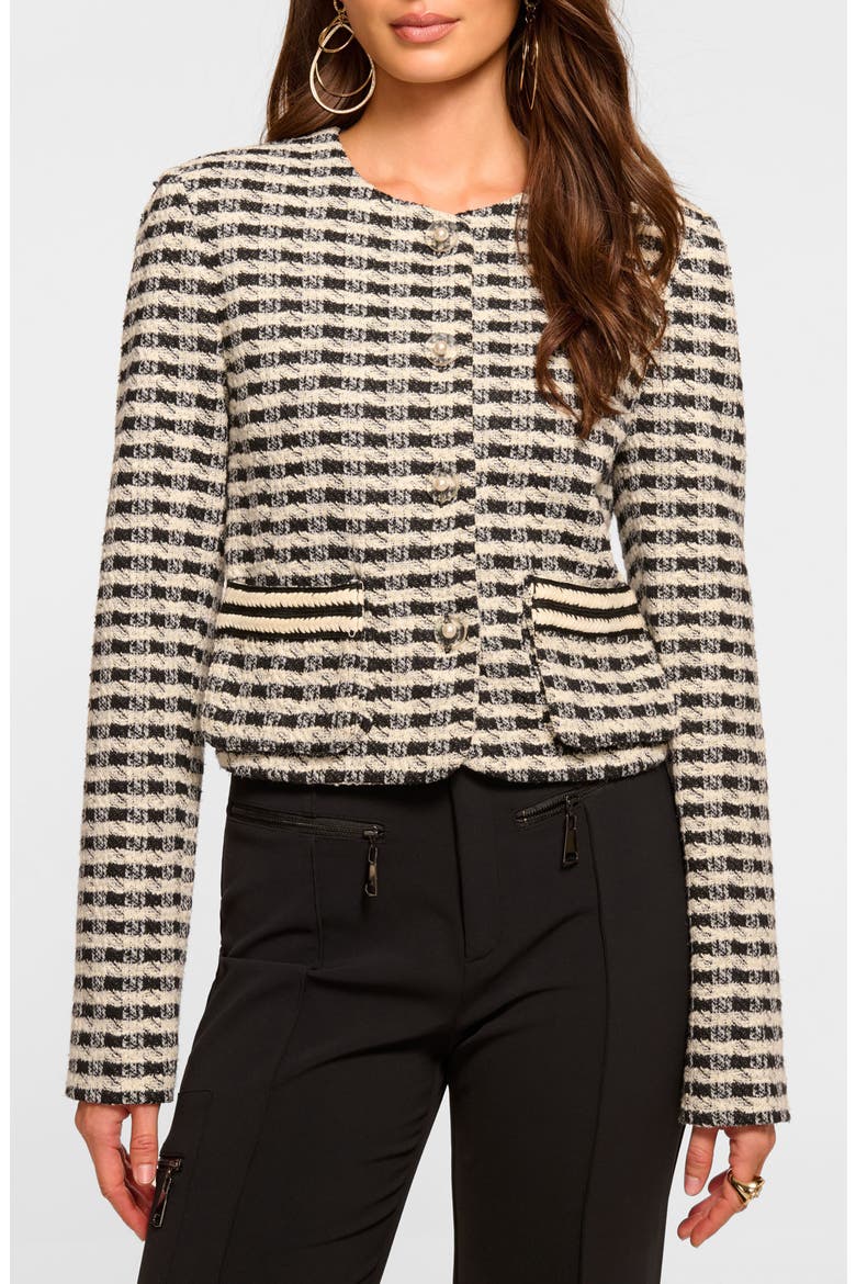 Thomas Metallic Check Jacket, Main, color, BLACK GINGHAM