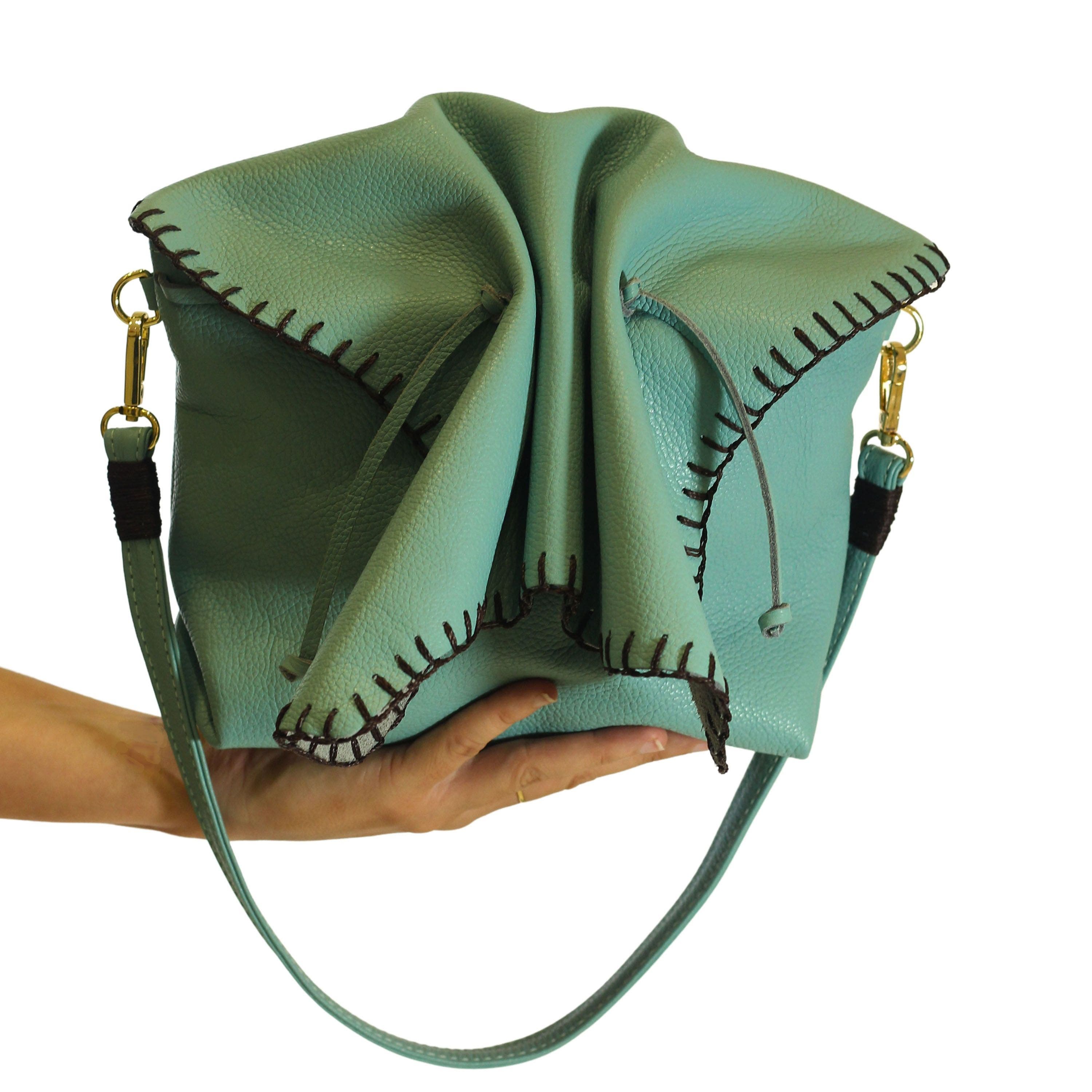 Butterfly Leather Bag, Alternate, color, Teal