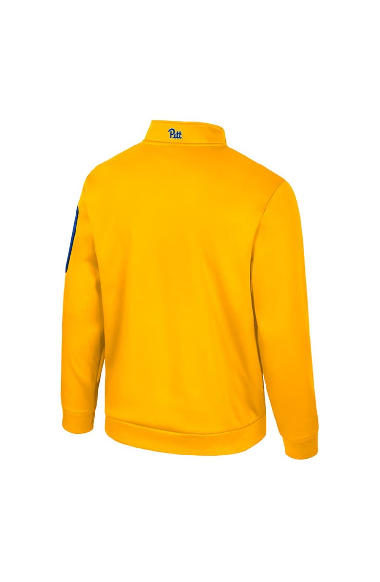 COLOSSEUM Men's Colosseum Gold Pitt Panthers Mainframe Quarter-Zip Fleece Jacket, Alternate, color, 