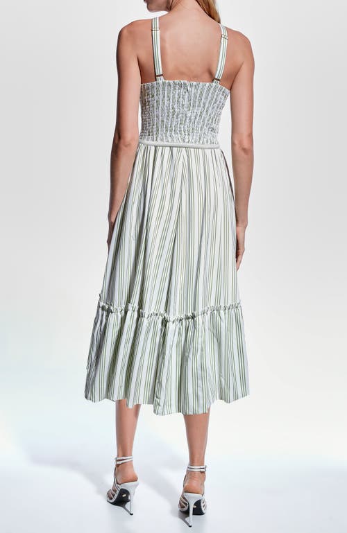 As By Df Lexi Dress In White/peridot Green