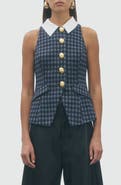 MAUDE CLUB Charlie Gingham Vest
