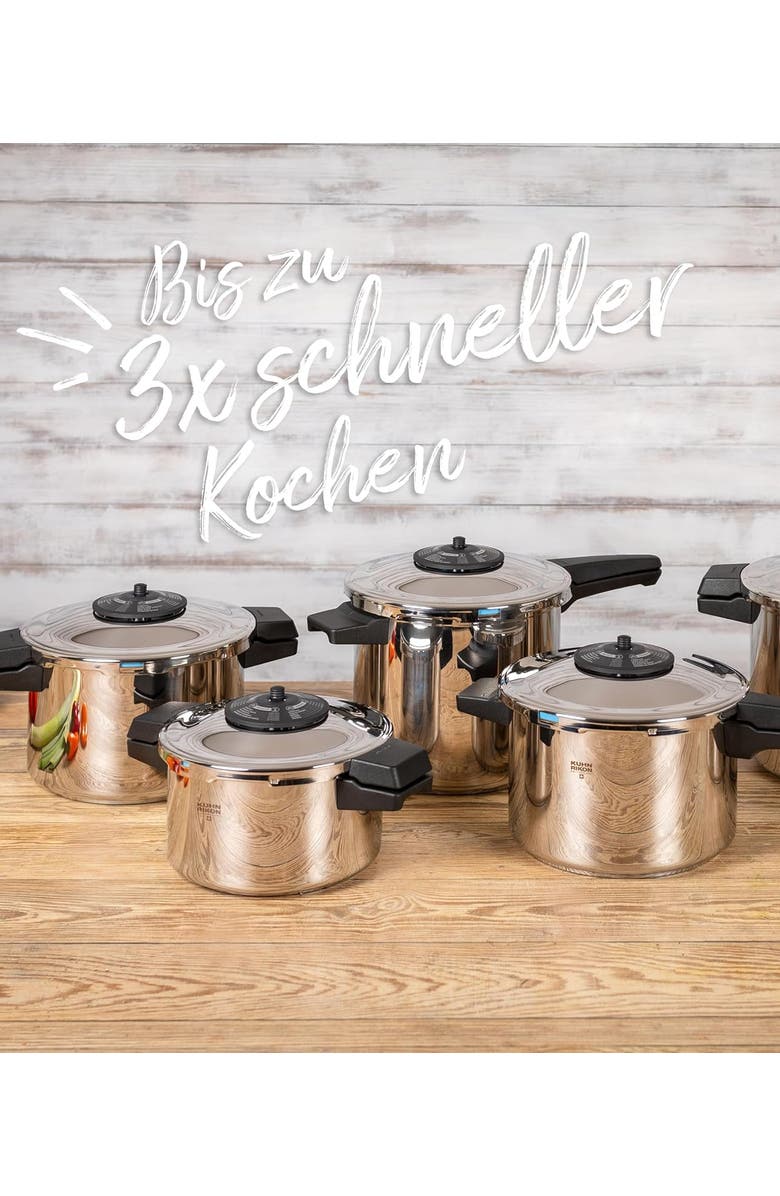 Kuhn Rikon Duromatic Classic Neo Long handle Stovetop Pressure Cooker, 7.4-Quart, Alternate, color, Silver