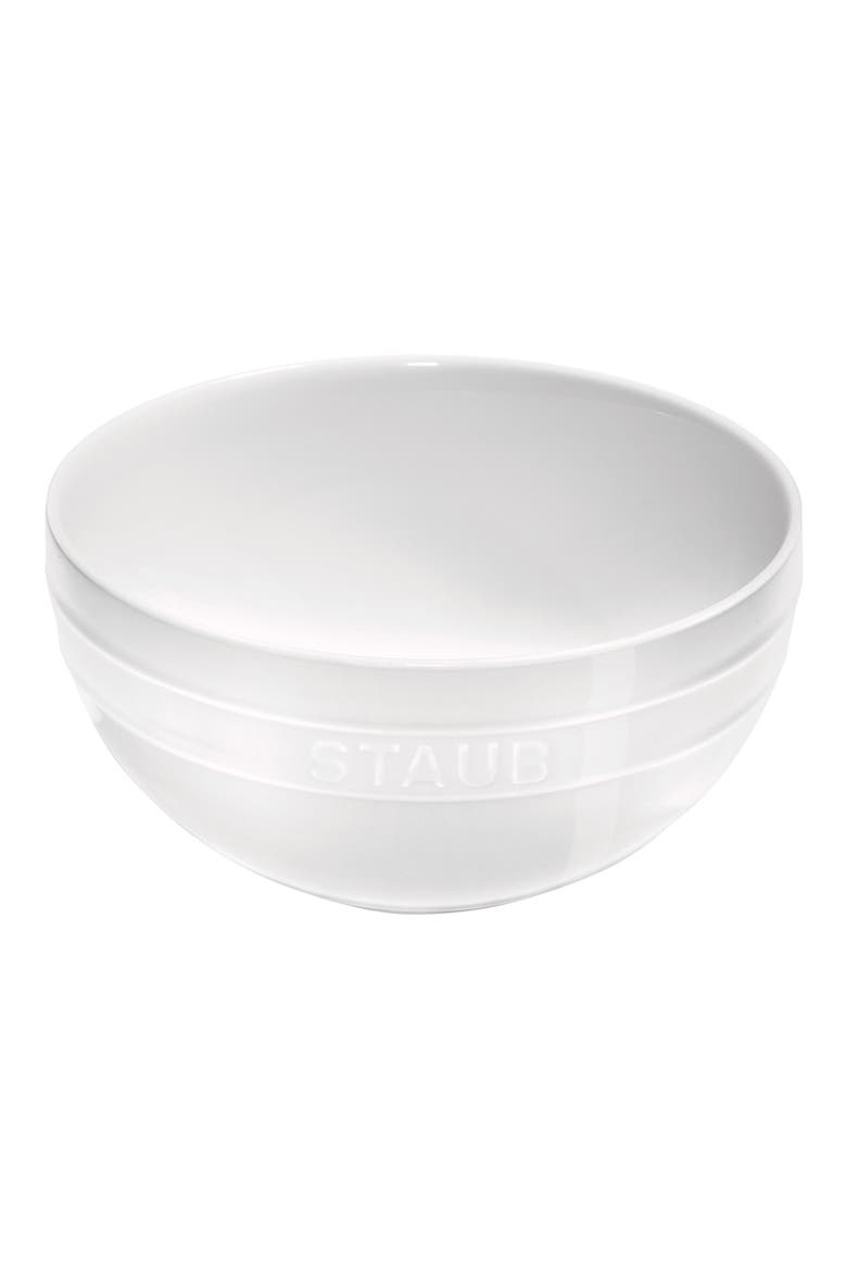 2-Piece Ceramic Nested Mixing Bowl Set, Alternate, color, WHITE