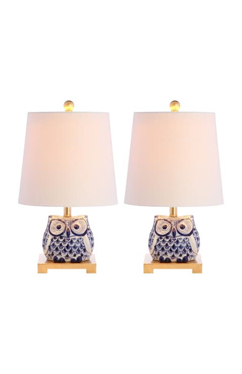 Justina 16" Ceramic Mini Table Lamp (Set of 2)