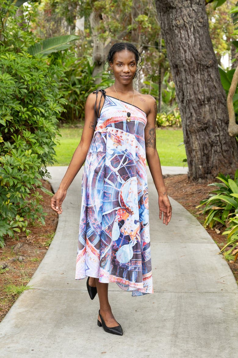 Ayphyx The Ethereal Halter Dress, Alternate, color, Multicolor