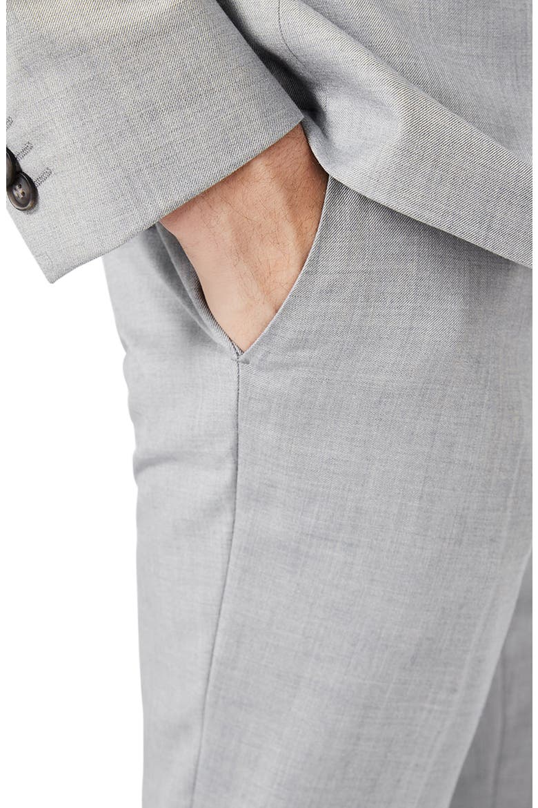 Skinny Fit Crosshatch Trousers, Alternate, color, GREY