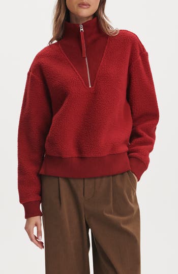 Varley Jaylin High Pile Fleece Half-Zip Pullover | Nordstrom