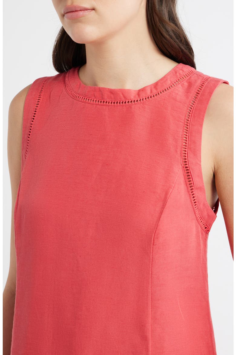 Cora Linen Blend A-Line Minidress, Alternate, color, RED