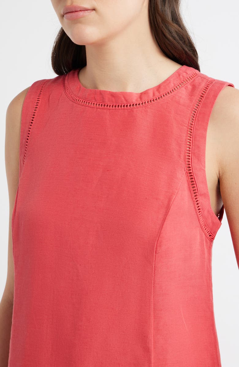 Marine Layer Cora Linen Blend A-Line Minidress, Alternate, color, Red