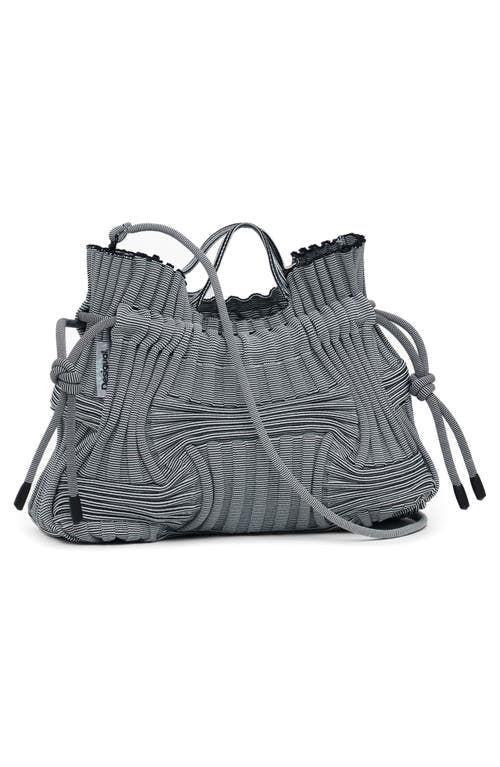 Desigual Textured Stretch Knit Bag In Black
