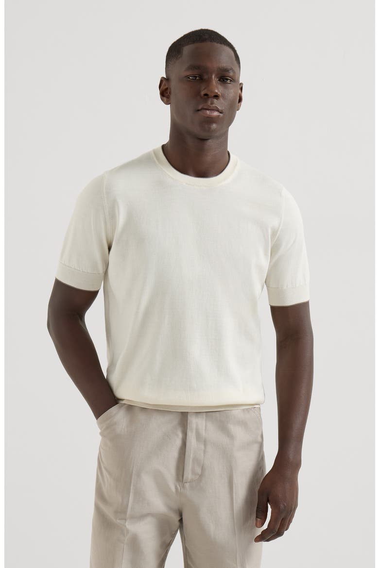 Cotton T-shirt, Main, color, Ivory