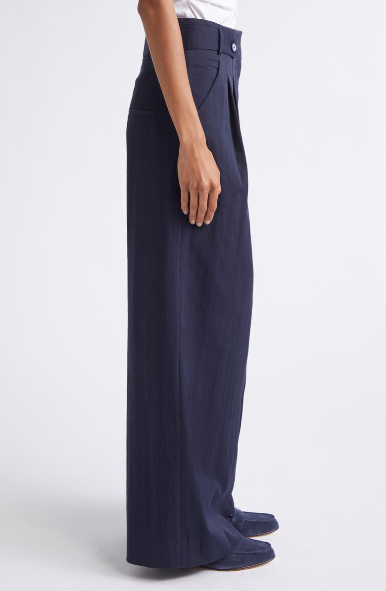 Veronica Beard Allman High Waist Wide Leg Pants, Alternate, color, Navy
