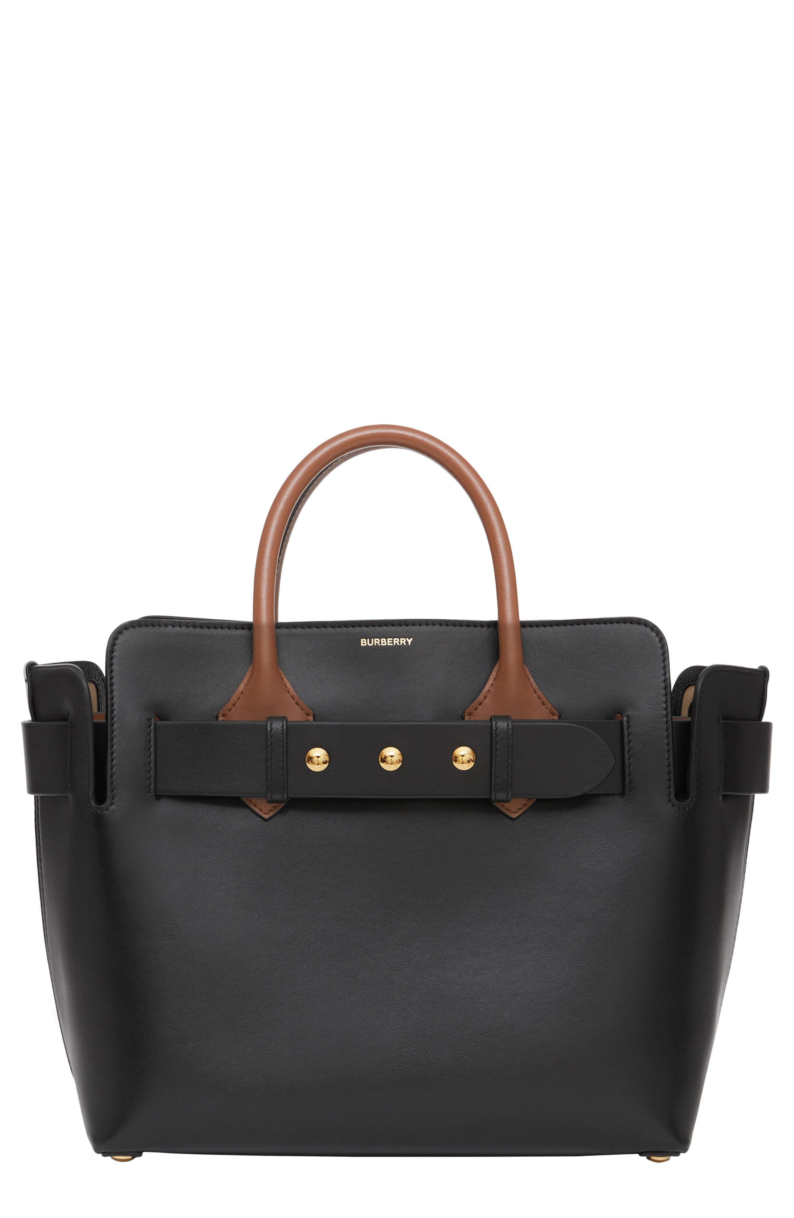 Burberry Small Belt Triple Stud Leather Bag, Main, color, 