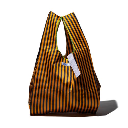 Puebco School Tie Fabric Bag In Navy Blue X Orange