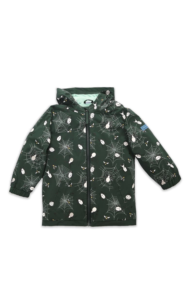 Holly and Beau Color Changing Hooded Raincoat, Main, color, Green