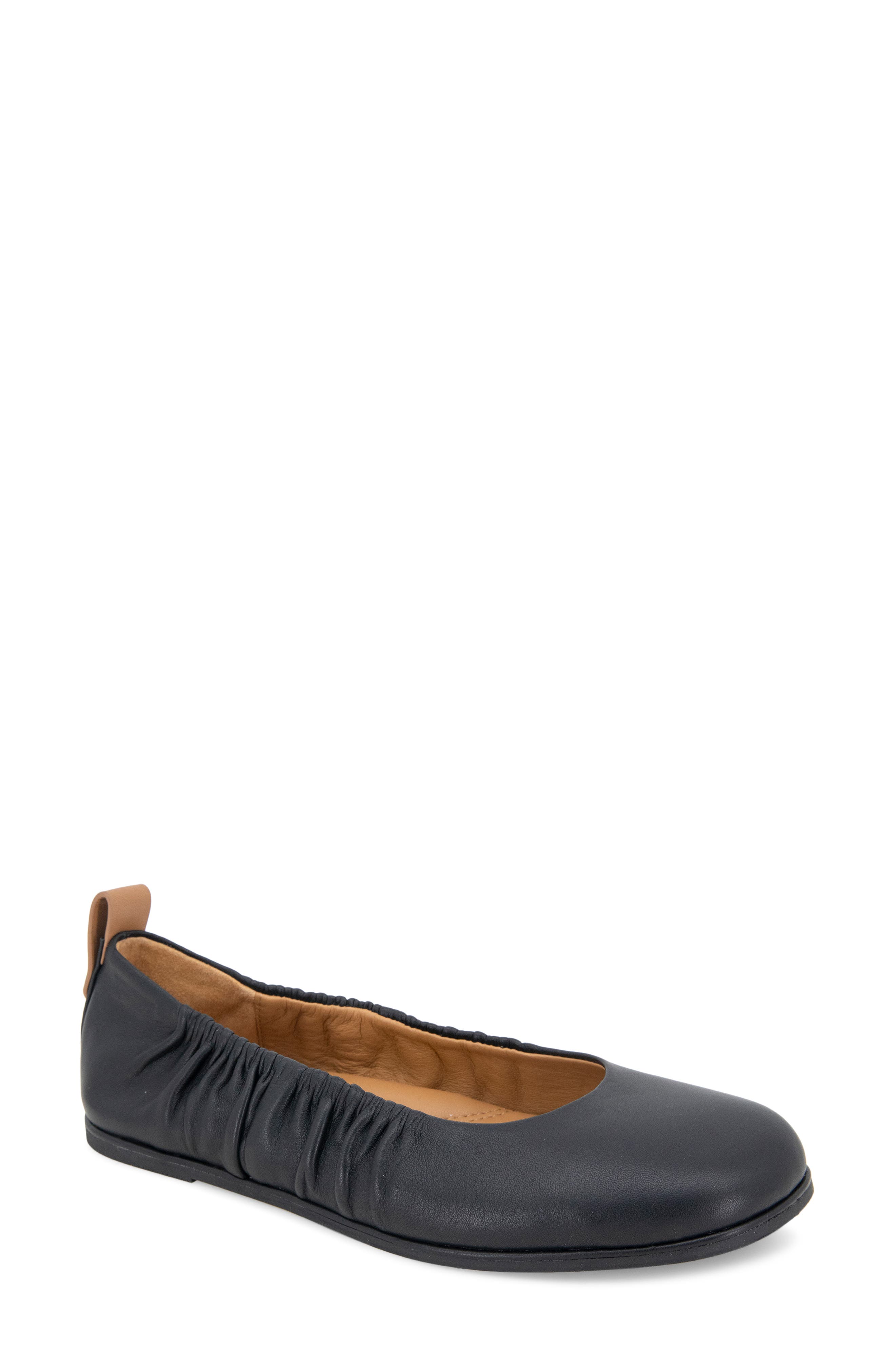 Mavis Ballet Flat, Main, color, BLACK LEATHER