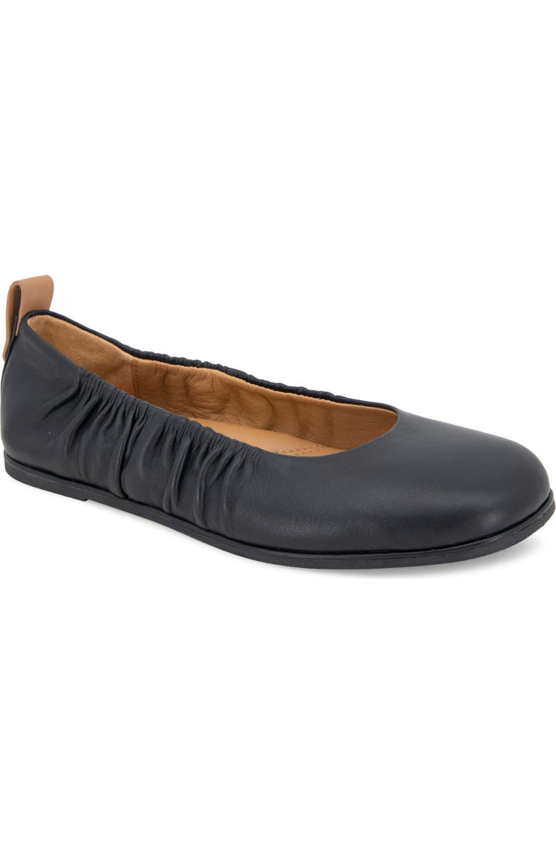 Gentle Souls Mavis Ballet Flat, Main, color, Black Leather