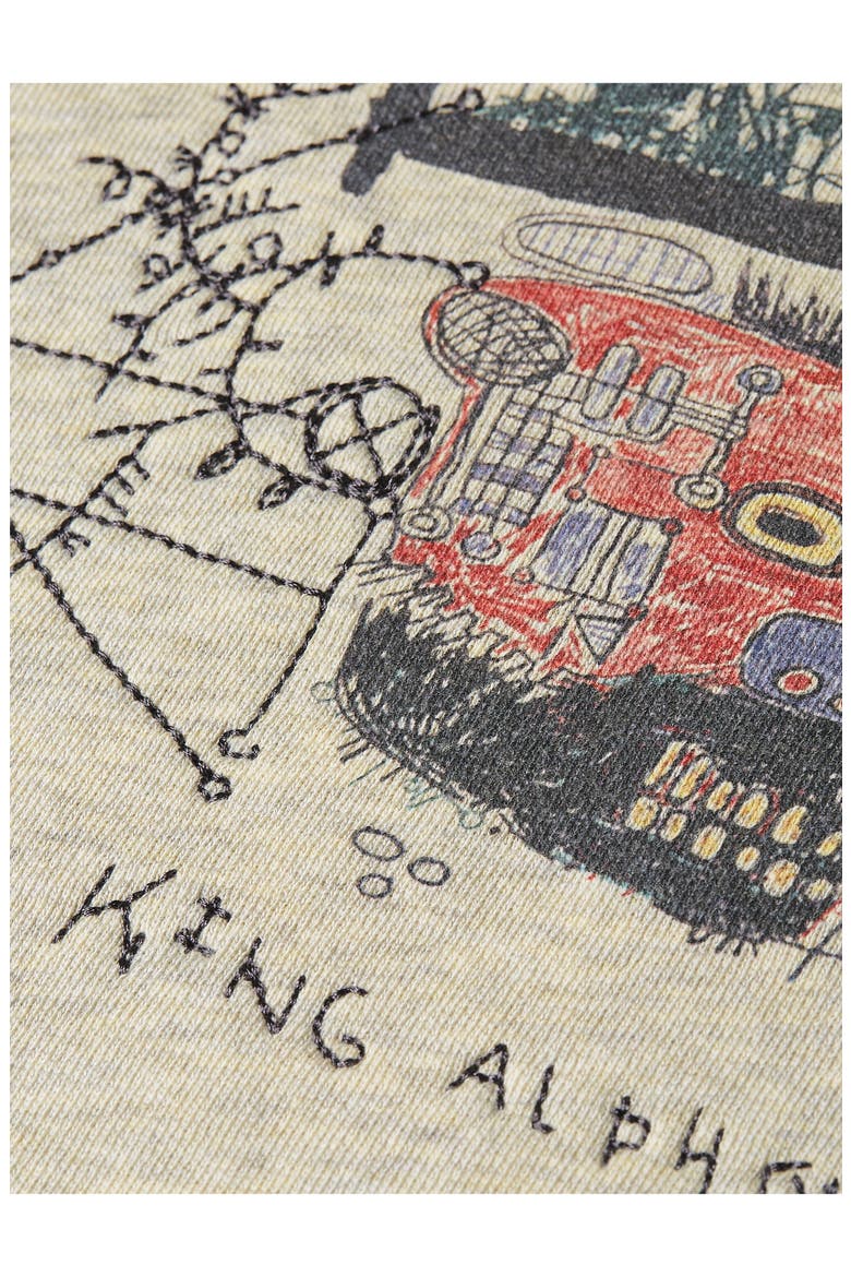 Basquiat Artwork Graphic Hoodie, Alternate, color, OATMEAL