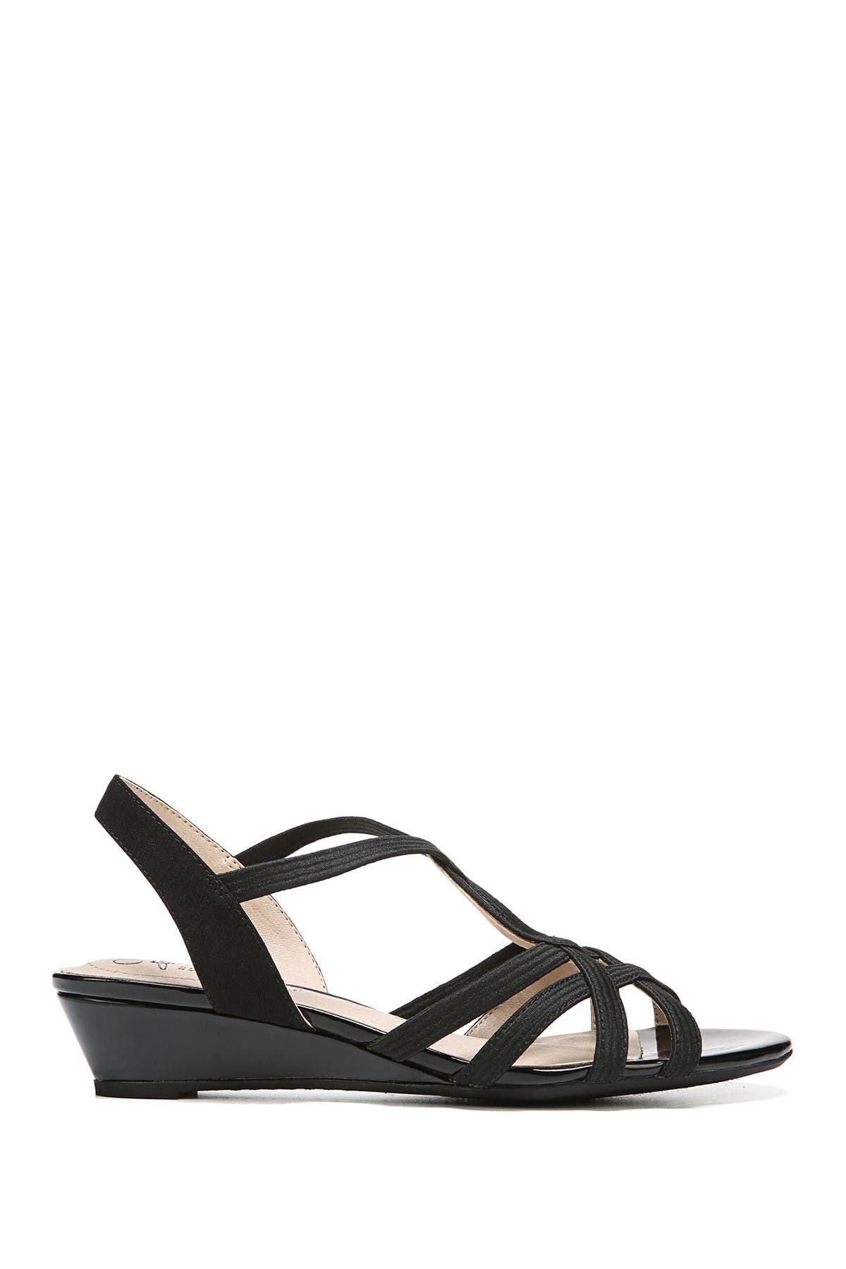 LifeStride Yaya Strappy Slingback Sandal, Alternate, color, Black