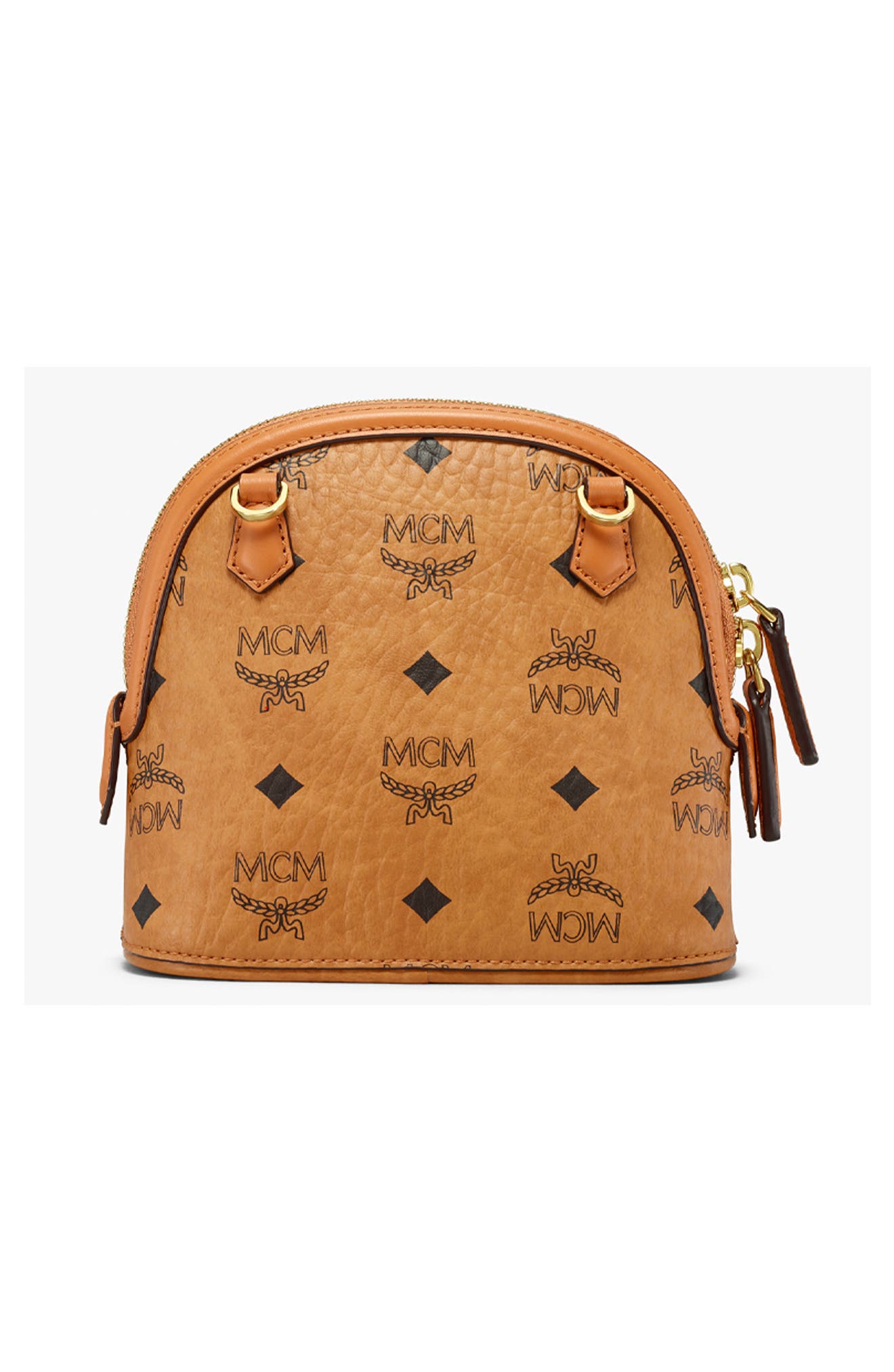 MCM Mini Anna Visetos Canvas Crossbody Bag, Alternate, color, 