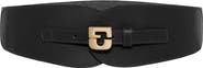 GERARD DAREL Olympe Logo Leather Corset Belt