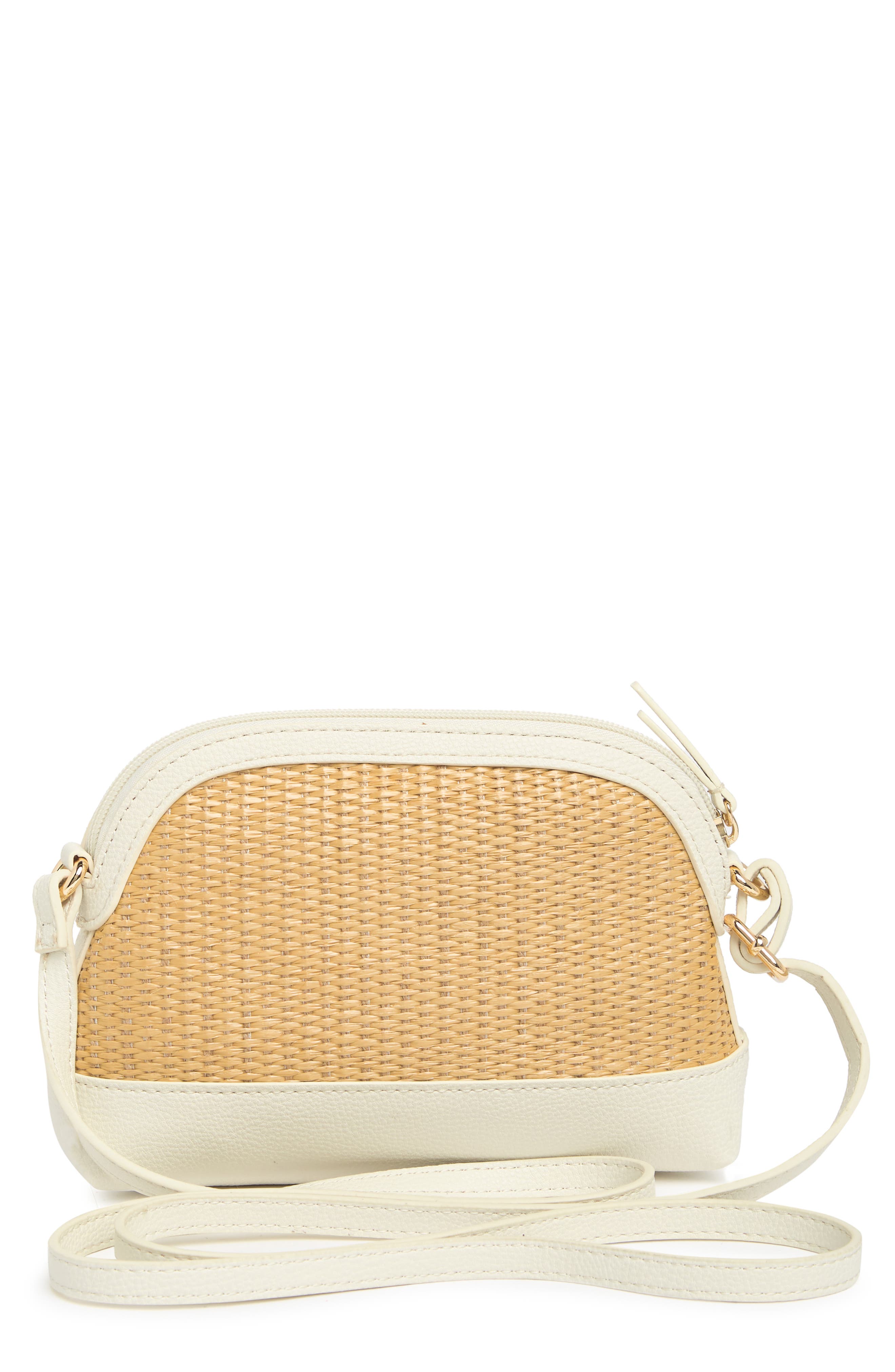 Tommy Hilfiger Ashley II Straw Dome Crossbody Bag, Alternate, color, 