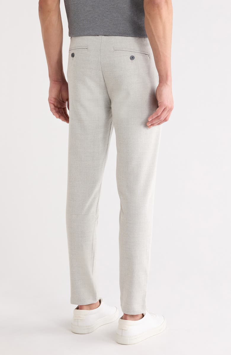 DENIM AND FLOWER Herringbone Textured Pants, Alternate, color, Light Grey