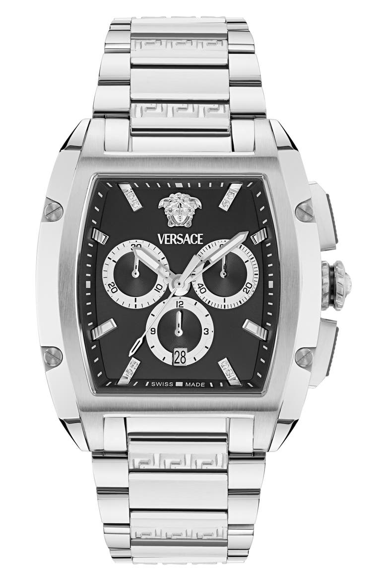 Dominus Chronograph Bracelet Watch, 42mm x 50mm, Main, color, STAINLESS STEEL